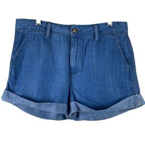 NEW Harper Heritage Lyocell Chambray Cuffed Short S